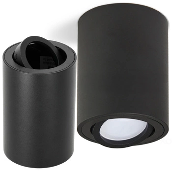 Oprawa Natynkowa Halogenowa Spot Tuba Okrągła GU10 Czarna OH36 Kobi