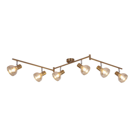 Lampa Sufitowa Punktowa Reflektor Spot 6x E14 Złoty Nowoczesny Holly 5553 Rabalux
