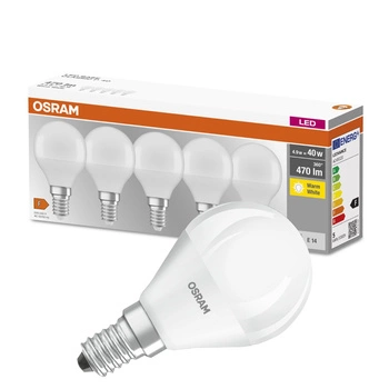 5PAK Żarówka LED E14 P45 5W = 40W 470lm 2700K Ciepła OSRAM Base