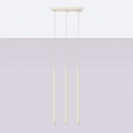 Lampa Wisząca Sufitowa Zwis Tuba Spot 3x G9 Beżowa Pastelo Ocean Green SL.1514 Sollux