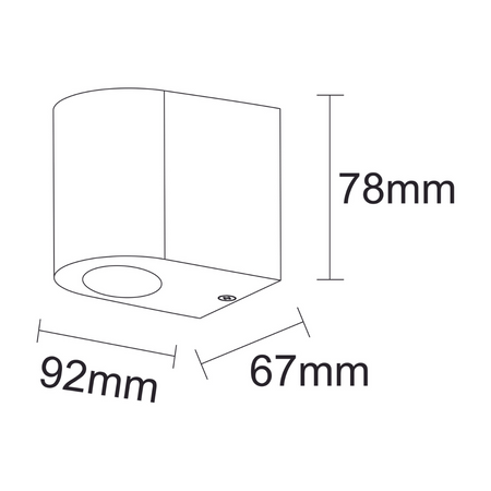 Kinkiet ogrodowy LED GU10 BOSTON GOLDLUX (Polux) ALUMINIUM CZARNY