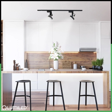 Reflektor Szynowy GU10 ES111 Czarny VICTUS Lampa do Szynoprzewodów Jednofazowych Lumiled