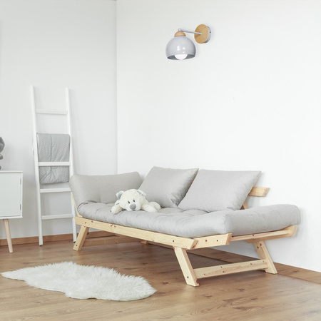 Kinkiet w stylu skandynawskim lampa ścienna MiLAGRO DAMA 1x E27 szara Drewno + metal