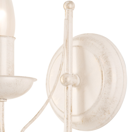 Lampa Ścienna Kinkiet DONATO E14 Biały Klasyczny KM-1.29 Lamkur