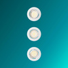 3x Oprawa Podtynkowa Wpuszczana LED GU10 Ruchoma Aluminiowa Okrągła Biała Peridot Philips