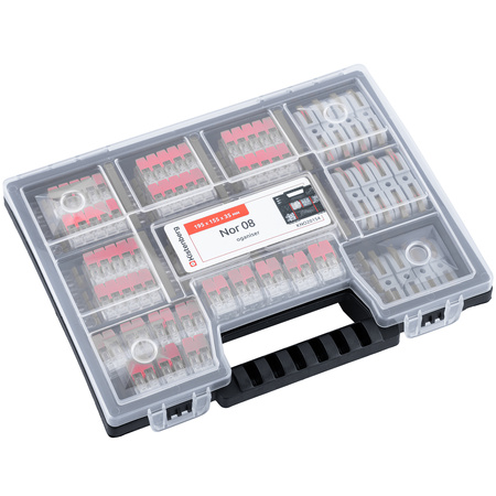 Szybkozłączki Złączki Instalacyjne Komplet Zestaw 100 sztuk - 40x 2X4MM, 40x 5X4MM, 20x 1+1 + Organizer Walizka