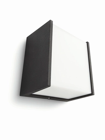 Kinkiet Ogrodowy Lampa Elewacyjna Zewnętrzna LED 3W 270lm 2700K IP44 Czarna Macaw Philips