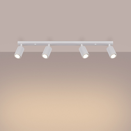 Lampa Sufitowa Reflektor Tuba Spot 4x GU10 Biała Karbon Deep Space SL.1546 Sollux