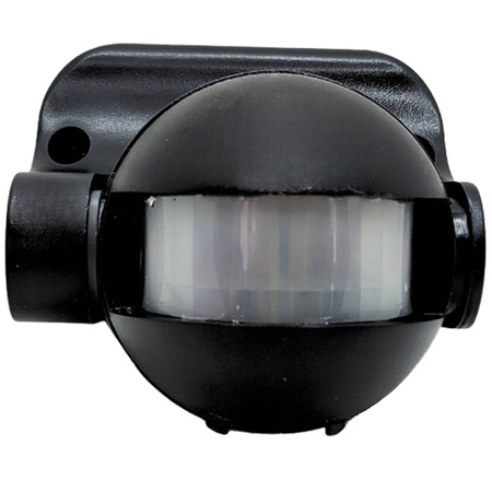 Czujnik Ruchu i Zmierzchu PIR 180° 12m IP44 Czarny