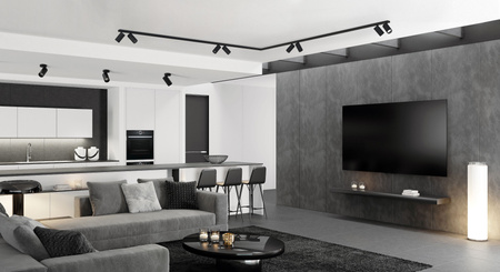 Lampa Sufitowa Oprawa Natynkowa Reflektor Punktowa SPOT GU10 Czarna Nowoczesna MONO 7838 Nowodvorski