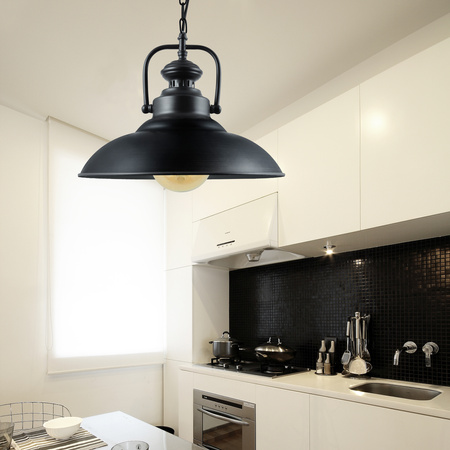 Lampa Wisząca Sufitowa RETRO IL MIO ICELAND 1xE27 Czarna - GOLDLUX (Polux)