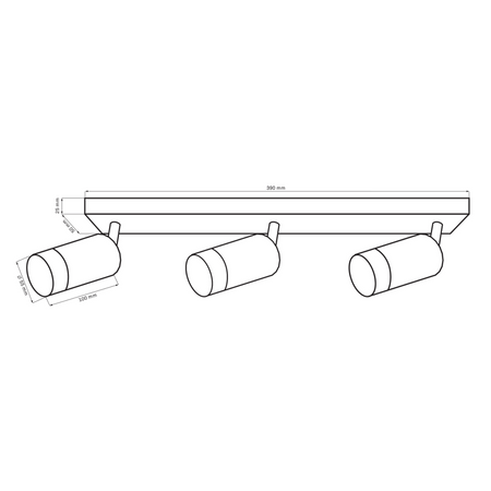Lampa Listwa Oprawa Sufitowo-Ścienna LED 3 x GU10 ARRAS Biały GOLDLUX (Polux)