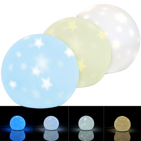 Lampka dekoracyjna nocna LED z akumulatorem Księżyc biały GOLDLUX (Polux)