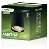 Oprawa Natynkowa HALOGENOWA Spot Tuba Ruchoma GU10 Okrągła Czarno-Złota 84mm AMAT-M LUMILED