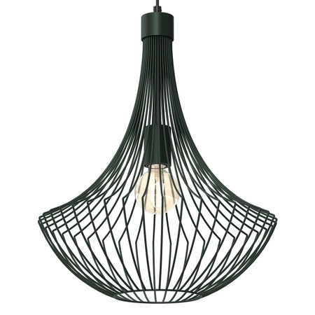 Lampa Wisząca Sufitowa CESTA Zielona 1xE27 Milagro