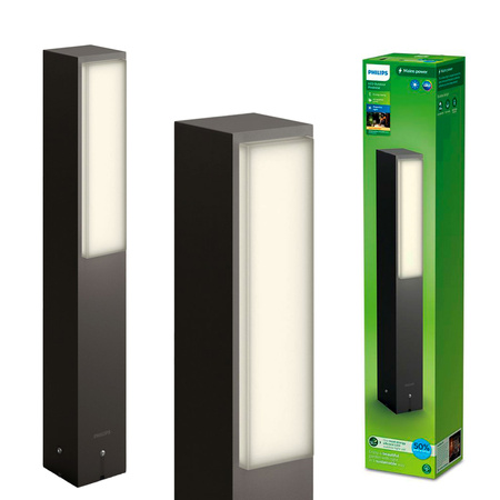 Lampa Ogrodowa LED Słupkowa Przyścieżkowa STRATOSPHERE 3,8W 2700K Ciepła IP44 Antracyt PHILIPS