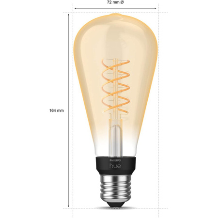 Żarówka LED Edison E27 ST72 7W 2100K Ciepła Filament PHILIPS HUE White Bluetooth Zigbee
