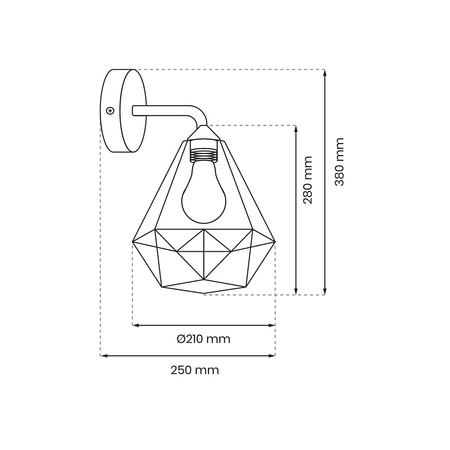 Lampa Ścienna Kinkiet BASKET Biała 1xE27 Milagro