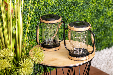 Lampa Solarna LED Zewnętrzna Ogrodowa Wisząca Stojąca Latarenka 3000K IP44 Czujnik Zmierzchu