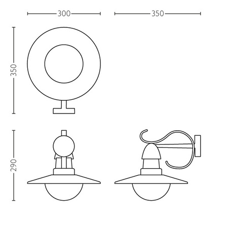 Kinkiet Ogrodowy Lampa Elewacyjna Zewnętrzna LATARNIA E27 IP44 Czarna Topiary Philips