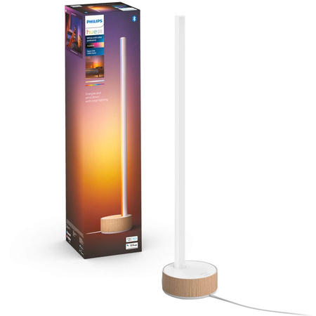 Lampa Stołowa Biurkowa SIGNE GRADIENT LED Dębowa EU/UK 11,8W CCT RGB PHILIPS HUE Bluetooth Zigbee