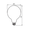 Żarówka LED E27 Edison G95 4W 250lm 1800K Ciepła Bursztynowa XLED Filament Kanlux