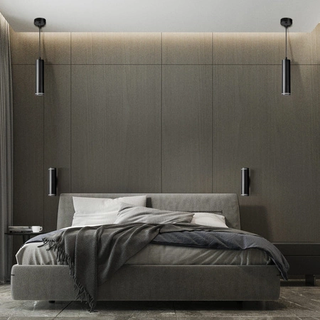 Lampa Sufitowa Wisząca Zwis GU10 Czarna PARIS Sanico Goldlux