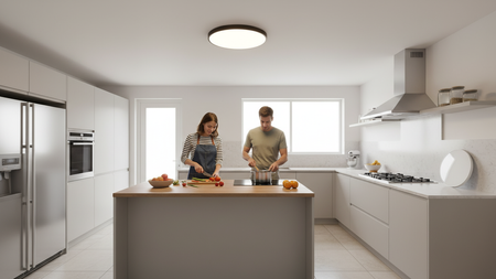 Plafon LED Lampa Sufitowa 24W 1900lm 4000K Neutralna z Wymienną Ramką Czarną lub Białą Ecolight