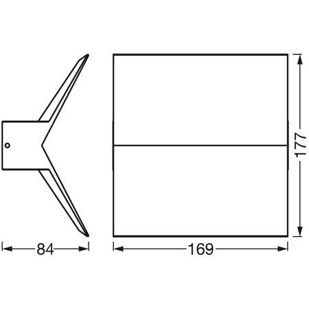 Lampa Ogrodowa Zewnętrzna Kinkiet Elewacyjny LED 9.5W 580lm 3000K IP44 Szary Endura Ledvance