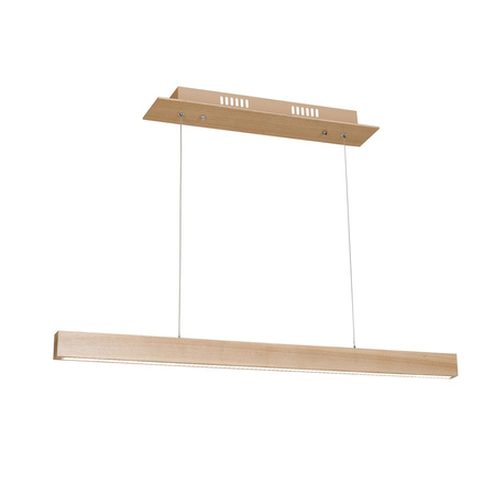 Lampa wisząca TIMBER 18W LED Prostokątna Drewniana MLP568 Milagro Drewno + Metal + Akryl