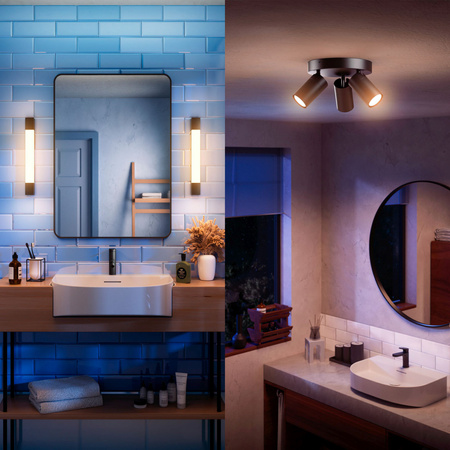 Lampa nad Lustro LED 10W 1500lm 2700K 62cm IP44 Czarna Rover Philips