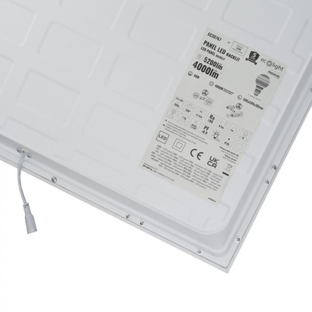 Panel LED 60x60 Kaseton Wpuszczany Podtynkowy 40W 4000lm 4000K Neutralna Biały Backlit Ecolight