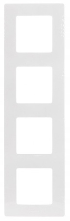 Ramka Poczwórna 4-krotna do Włączników Światła Gniazdek Biała LEGRAND NILOE