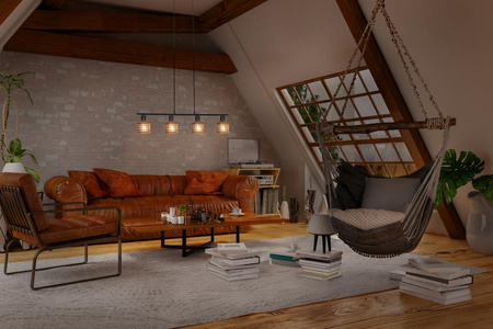 Lampa Sufitowa Wisząca Dekoracyjna E27 Brązowy Gliniana Decor Ledvance