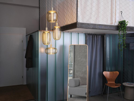 Lampa Sufitowa Wisząca Dekoracyjna 4x E27 Beżowa Decor Needle Pendant Osram