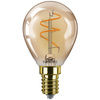 Żarówka LED E14 Kulka P45 2.7W = 15W 180lm 1800K Ciepła CRI90 300° FILAMENT Vintage Bursztynowa Ściemnialna Decorative Philips