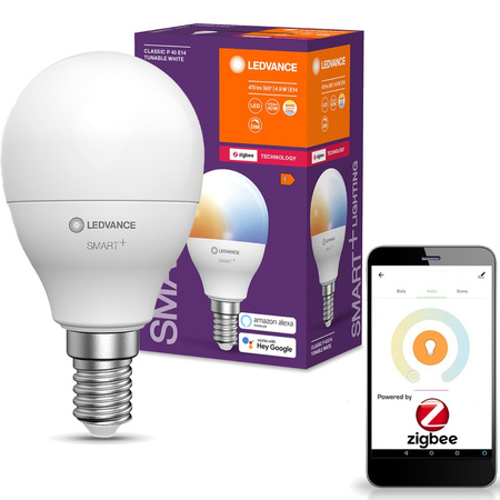 Żarówka LED E14 4.9W = 40W 470lm CCT Ściemnialna SMART+ WiFi Mini Bulb Ledvance
