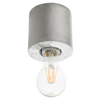 Lampa Sufitowa Oprawa Natynkowa E27 Cylindryczna Szara Industrialna Salgado Sollux