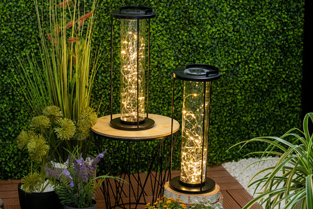 Lampa Solarna LED Zewnętrzna Ogrodowa Stojąca Wisząca Latarenka 3000K IP44 46cm Czujnik Zmierzchu