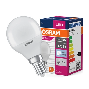 Żarówka LED E14 P45 4,9W = 40W 470lm 4000K Neutralna 200° OSRAM Value