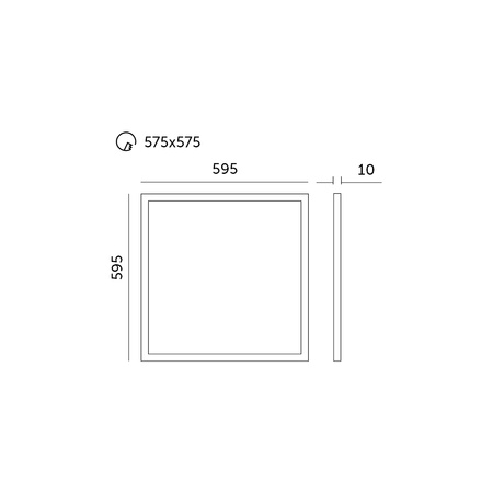 Panel LED Natynkowy 40W 4400lm 4000K 120° Neutralny Kaseton Biały 60x60cm Nelio Kobi