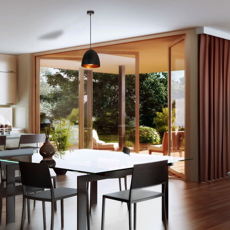 Lampa wisząca VEGAS 1xE27 Klasyczny Design Czarna Miedziana MLP5587 Milagro Metal