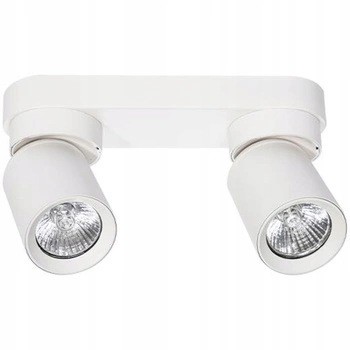 Lampa Sufitowa Ścienna TIMO Kinkiet Reflektor Oprawa Halogenowa Ruchoma 2xGU10 Biały LVT