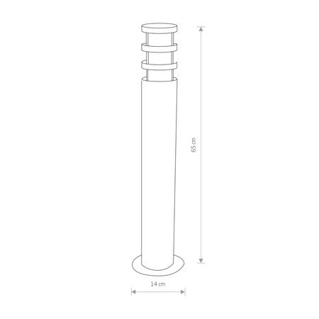 Lampa Ogrodowa Oprawa Zewnętrzna Stojąca Słupek E27 Grafitowa Wodoodporna IP44 NORIN 4446 Nowodvorski