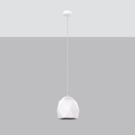 Lampa Sufitowa Wisząca Zwis E27 Żyrandol Geometryczna Biała Nowoczesna Mint Sollux