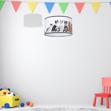 Lampa Wisząca Sufitowa CATS 1xE27 Milagro