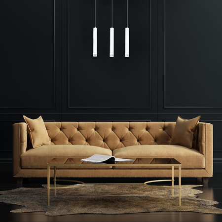 Lampa wisząca ALBA 15W (3x5W) LED Podłużna Biała ML189 Milagro Metal + Akryl