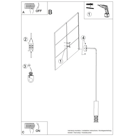 Lampa Ścienna Kinkiet GU10 Biała LAMI Ocean Green SL.1690 Sollux
