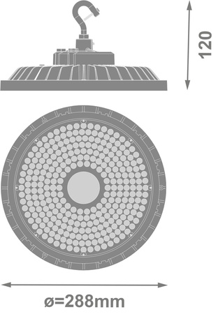 Lampa LED Oprawa Przemysłowa 195W 34300lm 4000K Neutralna Czarny IP66 IK10 High Bay V Ledvance