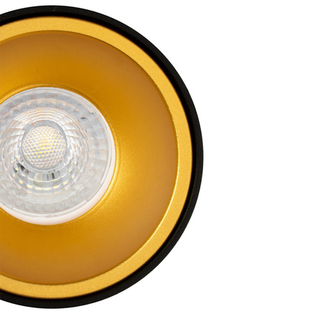Oprawa Halogenowa Natynkowa Aluminiowa SPOT TUBA do LED GU10 Czarno - Złota